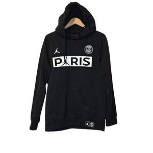 Michael Jordan Hoodie Men M Blk Paris Saint-Germain PSG Jumpman Fleece Pullover